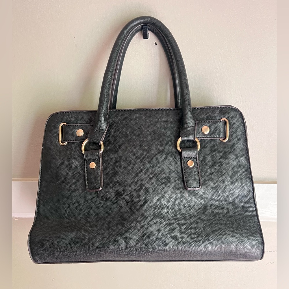 Michael Kors Black Saffiano Satchel with Gold Hardware - Picture 3 of 3